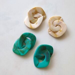 Fun chunky enamel earrings